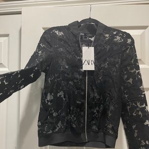 Zara flora transparent jacket